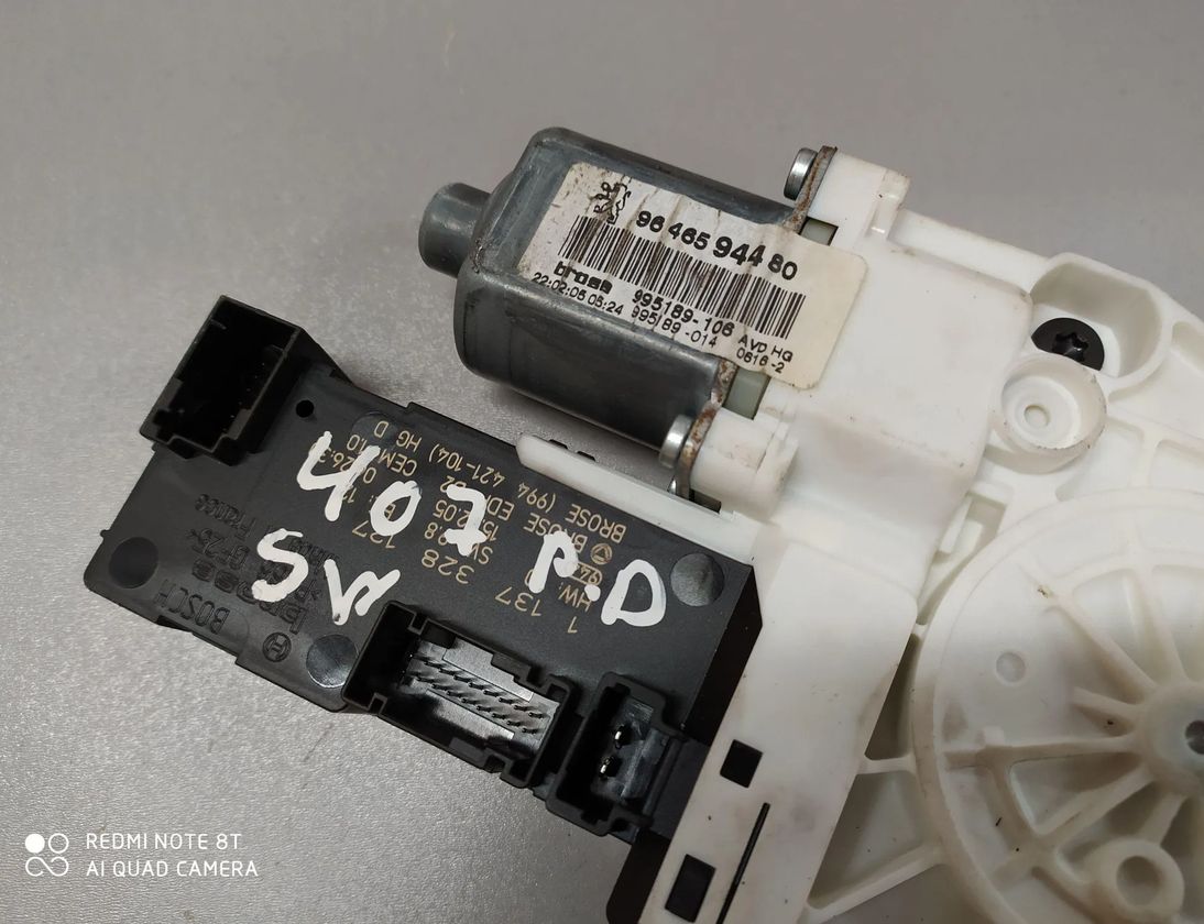 PEUGEOT 407 1 generation (2004-2010) Jobb első ajtó ablakemelője 9644893480 28619663