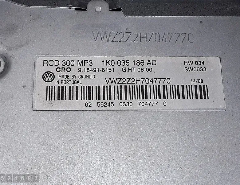 VOLKSWAGEN Passat B6 (2005-2010) Navigációs rendszer 1k0035186ad 34830105