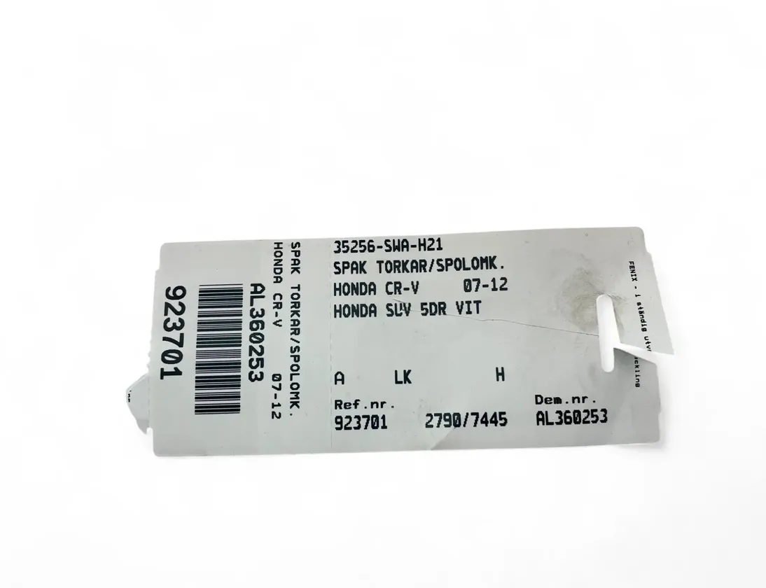 HONDA CR-V 3 generation (2006-2012) Ablaktörlő-szabályozó 35256-SWA-H21 31059452