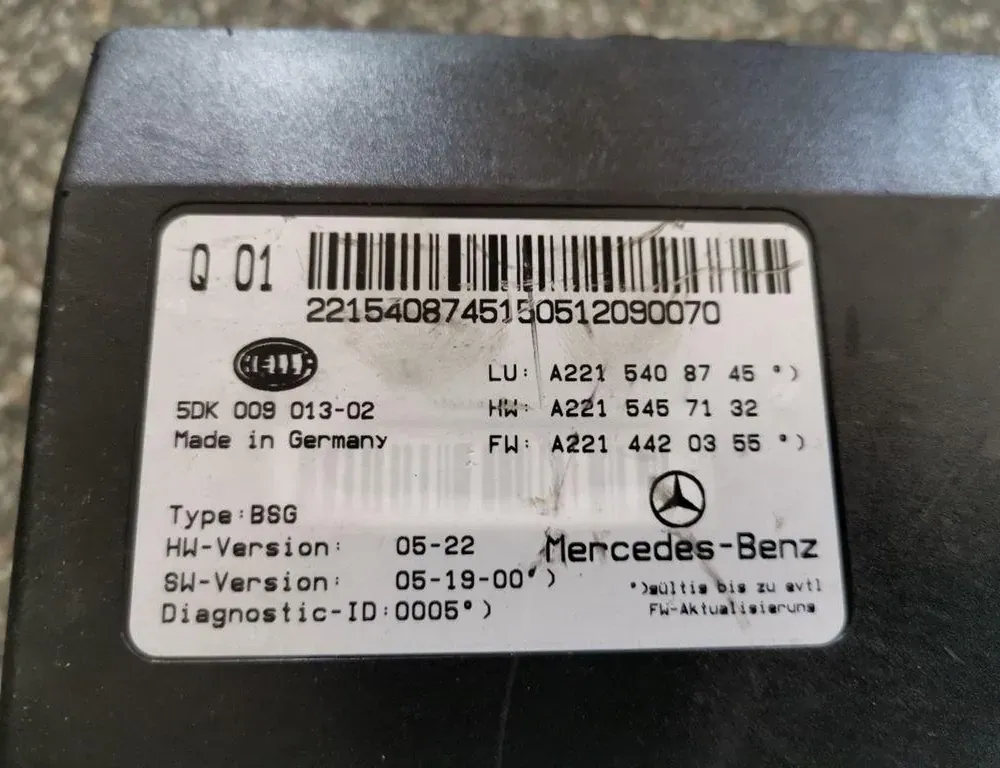 MERCEDES-BENZ S-Class W221 (2005-2013) Egyéb vezérlőegységek A2214420355,A2215457132 33844181