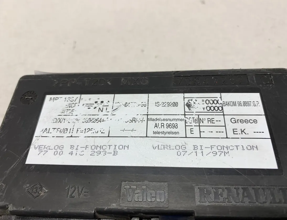 RENAULT Espace 3 generation (1996-2002) Komfort vezérlőegység 7700416293B,7700416293,73847257 14669845