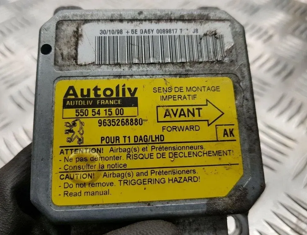 PEUGEOT 206 1 generation (1998-2009) SRS vezérlőegység 9635268880 31428163