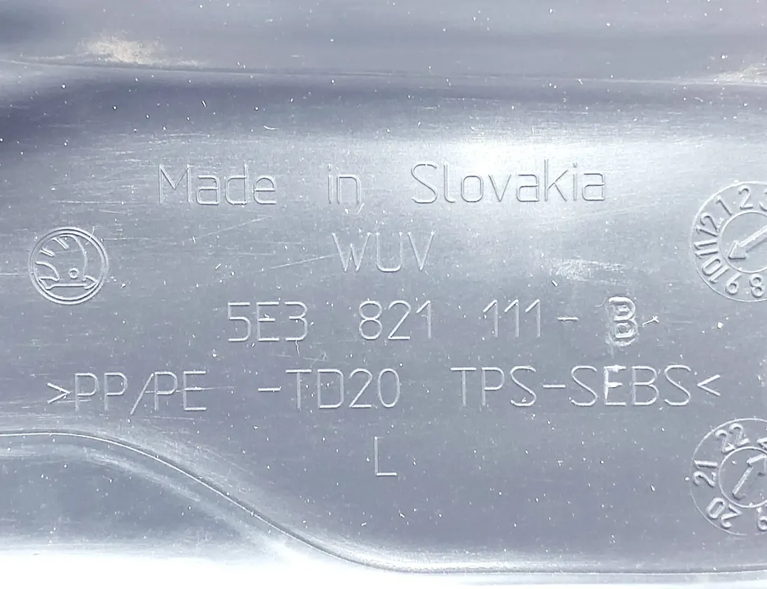 SKODA Octavia COMBI (2019-2024) Elülső bal oldali műanyag visszapillantó tükör 5E3821111,5E3821111B 33460708