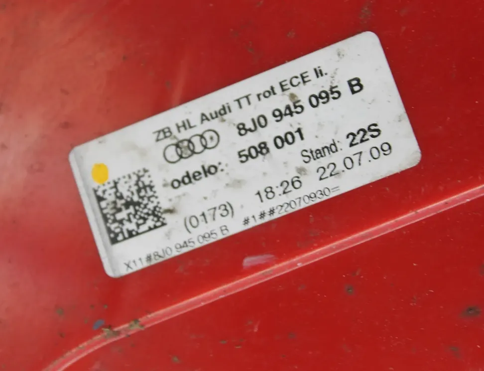 AUDI TT 8J (2006-2014) Bal hátsó lámpa 8J0945095B 31551138