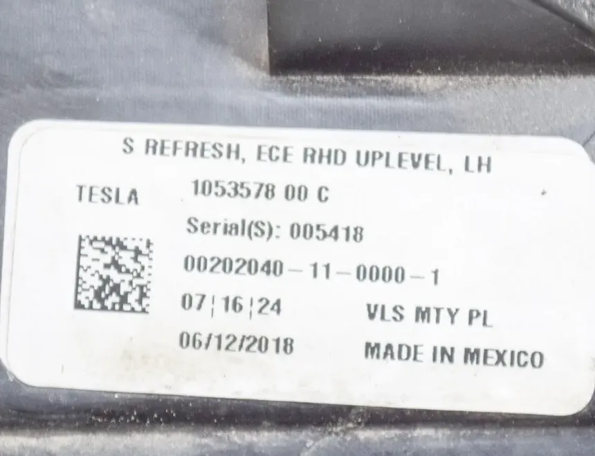 TESLA Model S 1 generation (2012-2024) Bal első fényszóró 00201022,1053578-00-C,00199215 11493516