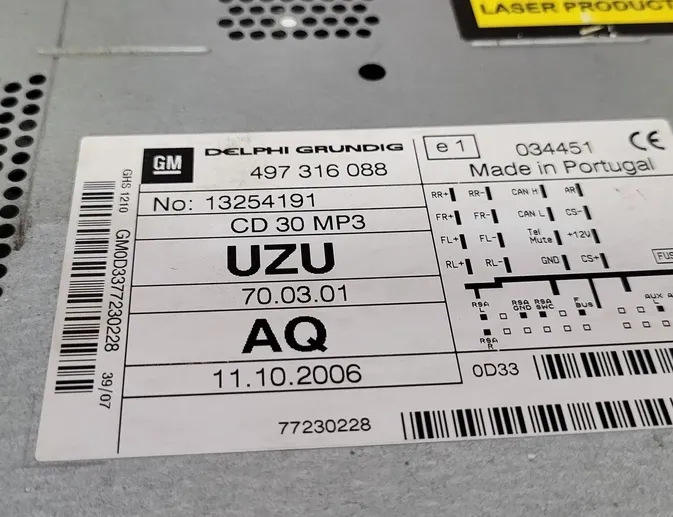 OPEL Corsa D (2006-2020) Zenelejátszó GPS nélkül 13254191 33694635