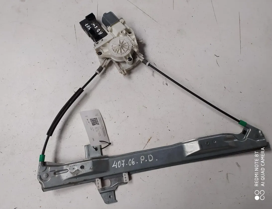 PEUGEOT 407 1 generation (2004-2010) Стеклоподъемник передней правой двери 9646594480 28605836