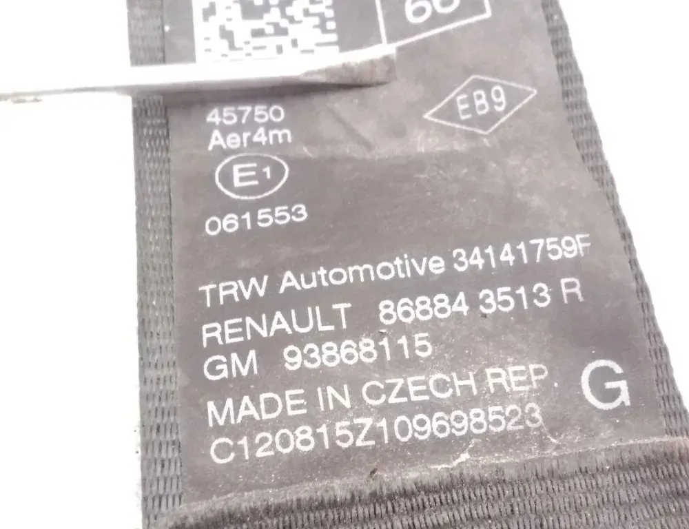 OPEL Vivaro B (2014-2019) Bal első biztonsági öv 868843513R 34824236