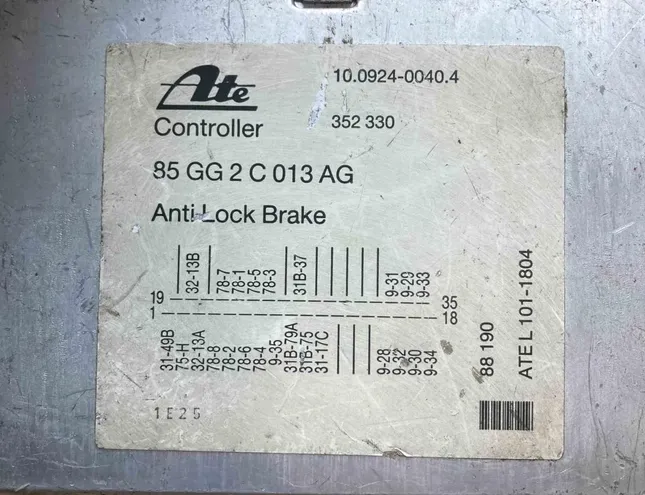 FORD Sierra 1 generation (1982-1993) ABS vezérlőegység 85GG2C013AG,352330 34342270