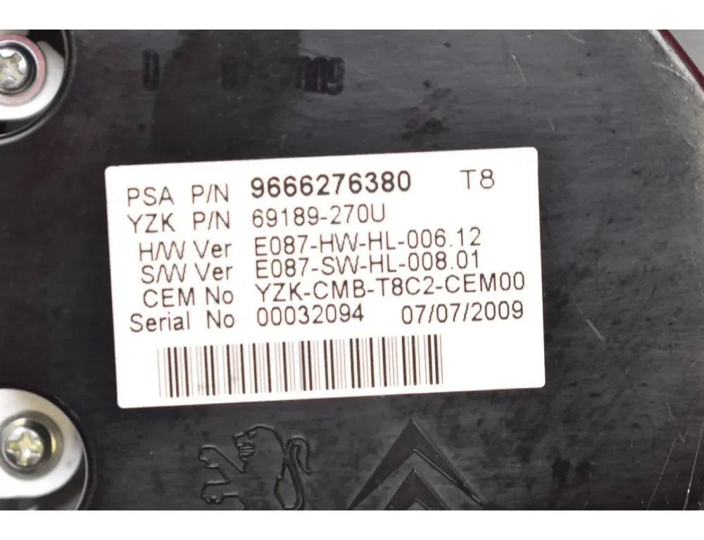 PEUGEOT 3008 2 generation (2017-2023) Sebességmérő műszer 9666276380 33095298