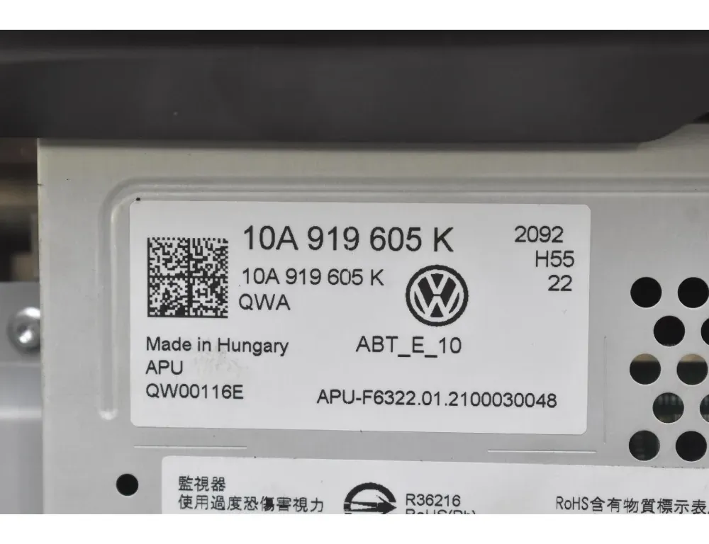 VOLKSWAGEN ID.3 1 generation (2019-2023) Zenelejátszó GPS-szel 10A919605K 34830315