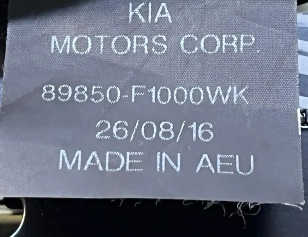 KIA Sportage 4 generation (2016-2022) Középső hátsó biztonsági öv 89850F1000WK 30137443