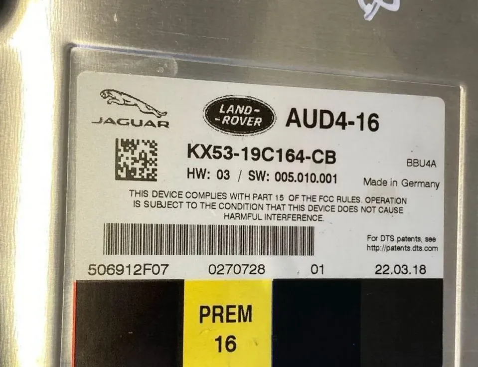 JAGUAR I-Pace 1 generation (2018-2023) Hangerősítő KX5319C164CB 34834181