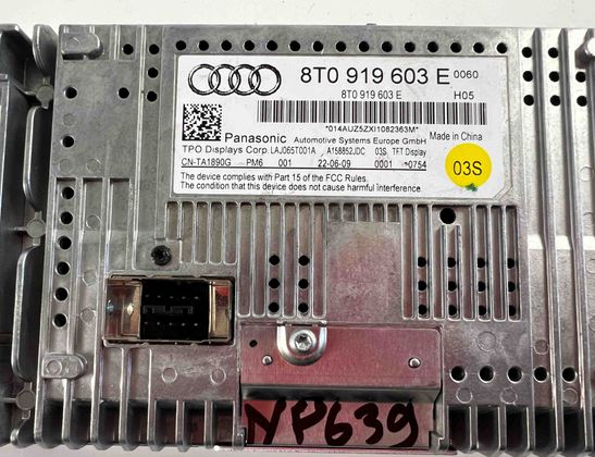 AUDI A5 8T (2007-2016) Екран навигаций 8T0919603E 26257422