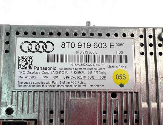 AUDI A5 8T (2007-2016) Екран навигаций 8T0919603E 30365459
