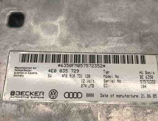 AUDI A6 C6/4F (2004-2011) Navigation Control Unit 4F0910731,4E0035729 32210028