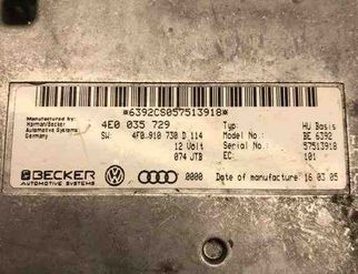 AUDI A6 C6/4F (2004-2011) Navigation Control Unit 4F0910730D 32603762
