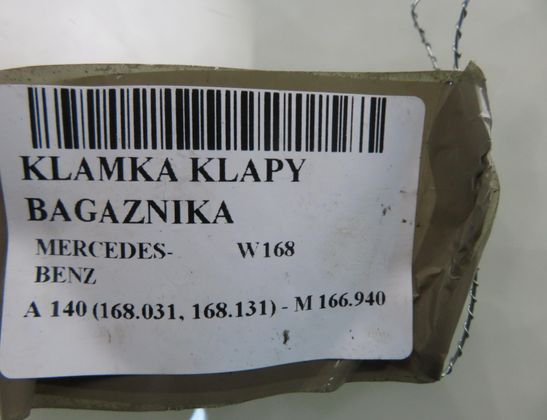 MERCEDES-BENZ A-Class W168 (1997-2004) Рукоятка задней двери 1687400193 32993834