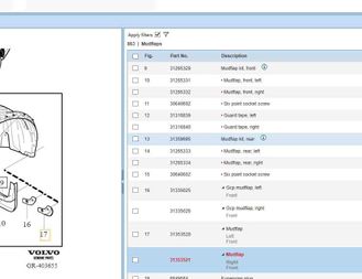 VOLVO S60 2 generation (2010-2020) Jobb első sárvédő 31353521 17379202