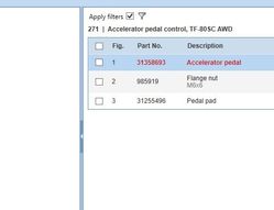 VOLVO S60 2 generation (2010-2020) Throttle Pedal 31358693,P31358693 32982976