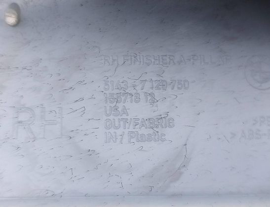 BMW X5 E70 (2006-2013) Jobb oldali A-pillér díszléce 7129750,7129749 32993601